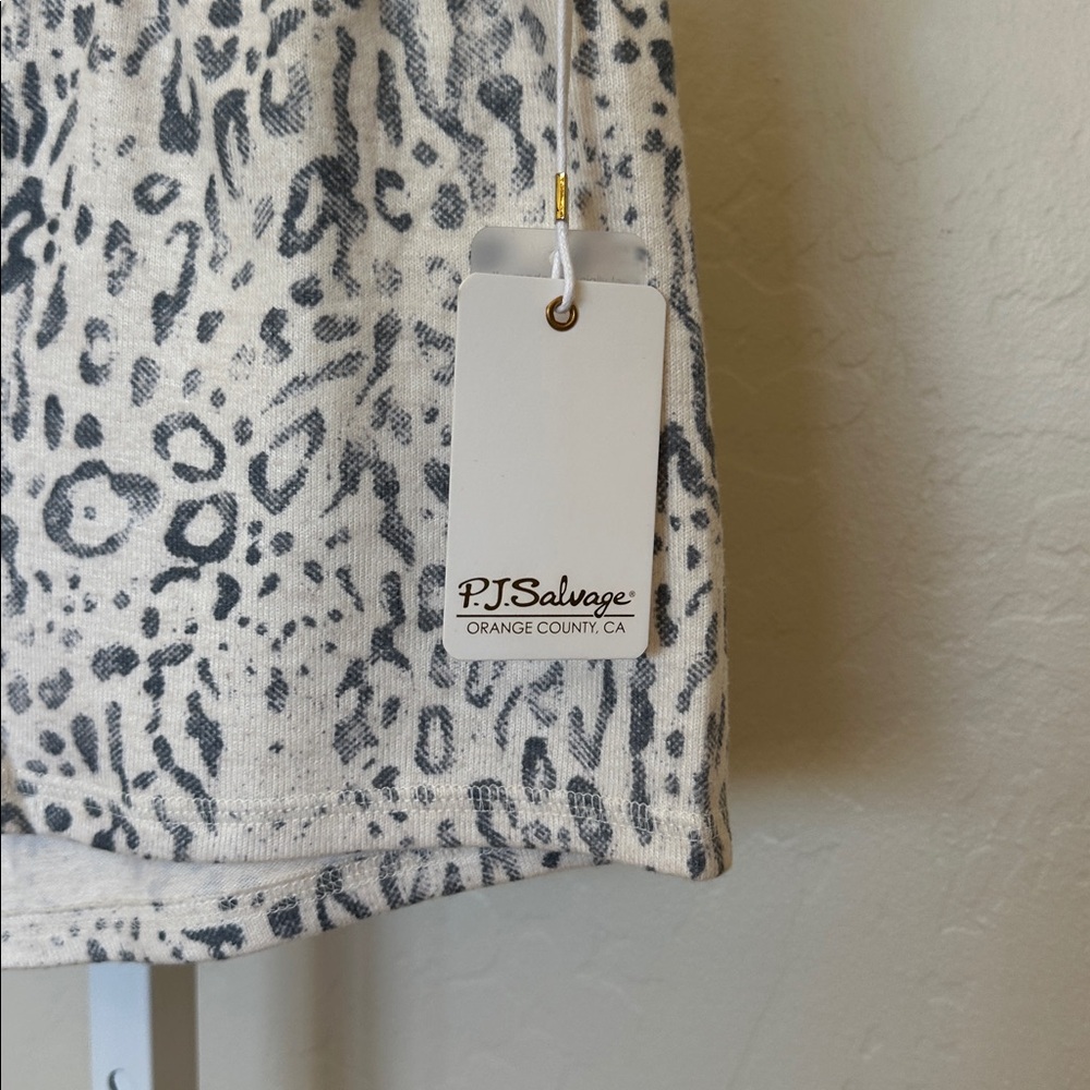NWT P.J. Salvage Gray and White Animal Print Shorts - Picture 3 of 4